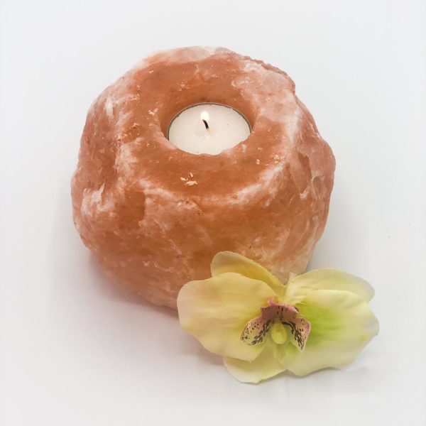 Himalayan Crystal Salt Tealight Candle with 100% Pure Palm Oil